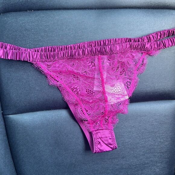 New Anthropologie x Love Stories Pink Lace Panty - Picture 1 of 9